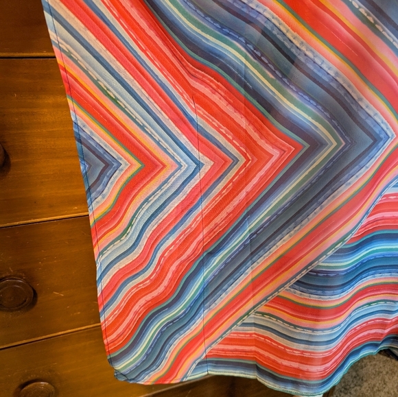 VTG Venus Swim Coverup Kaftan Dress Sheer Rainbow Print - Picture 5 of 11